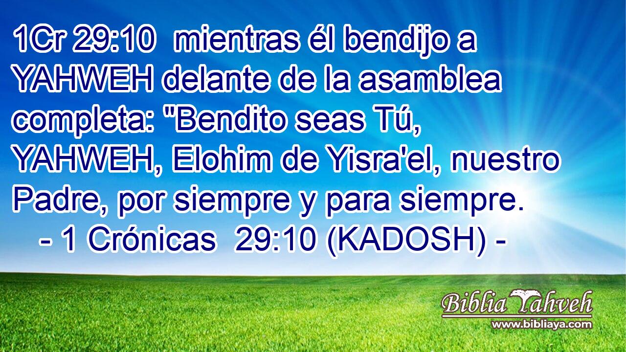  mientras él bendijo a YAHWEH delante de la asamblea completa: 
