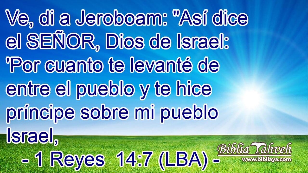 Ve, di a Jeroboam: 