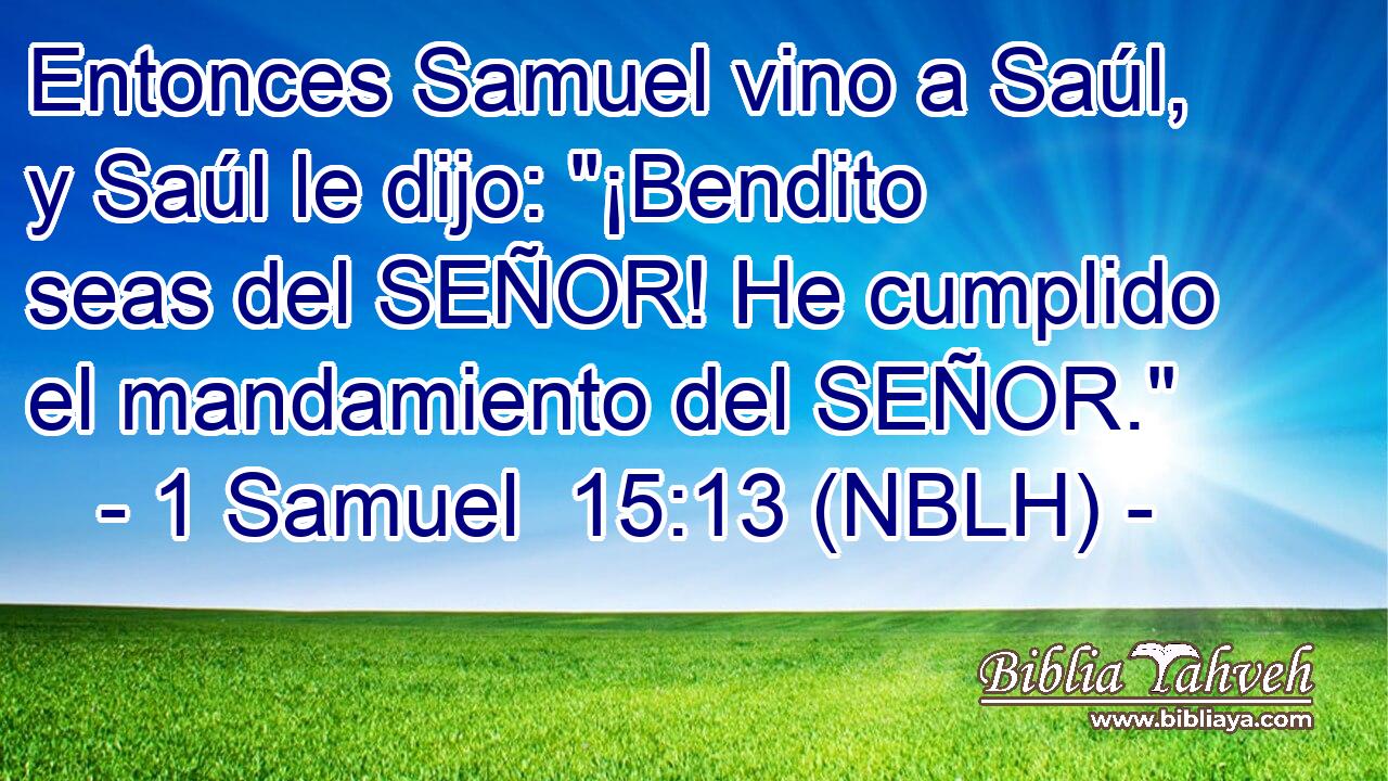  Entonces Samuel vino a Saúl, y Saúl le dijo: 