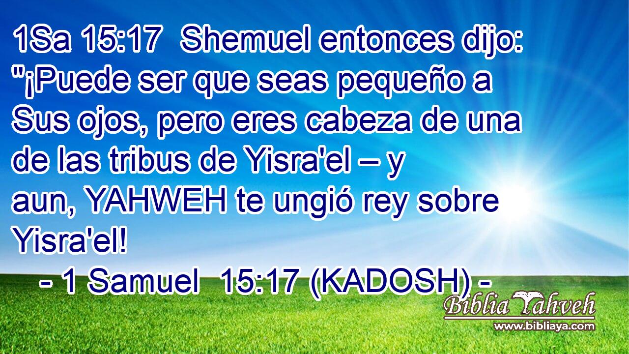  Shemuel entonces dijo: 