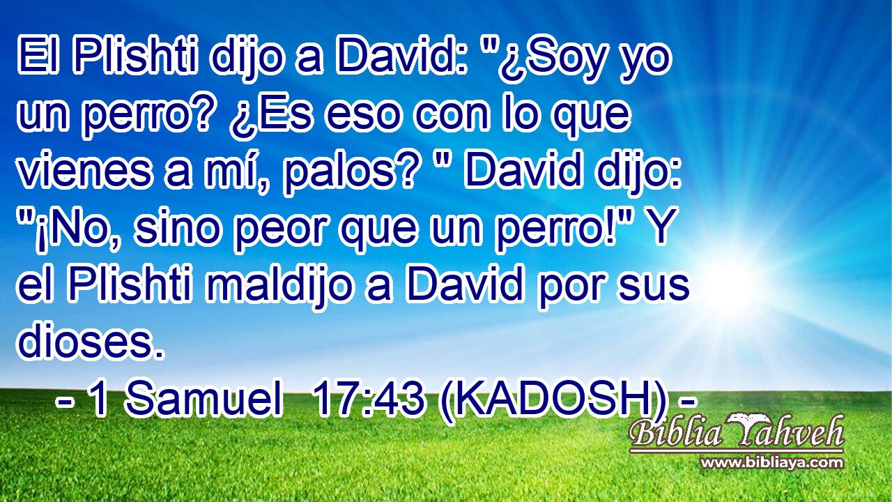  El Plishti dijo a David: 