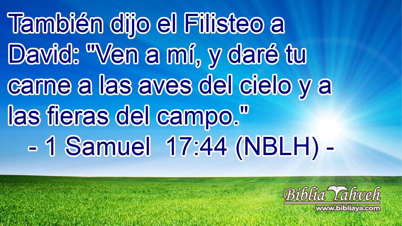  También dijo el Filisteo a David: 