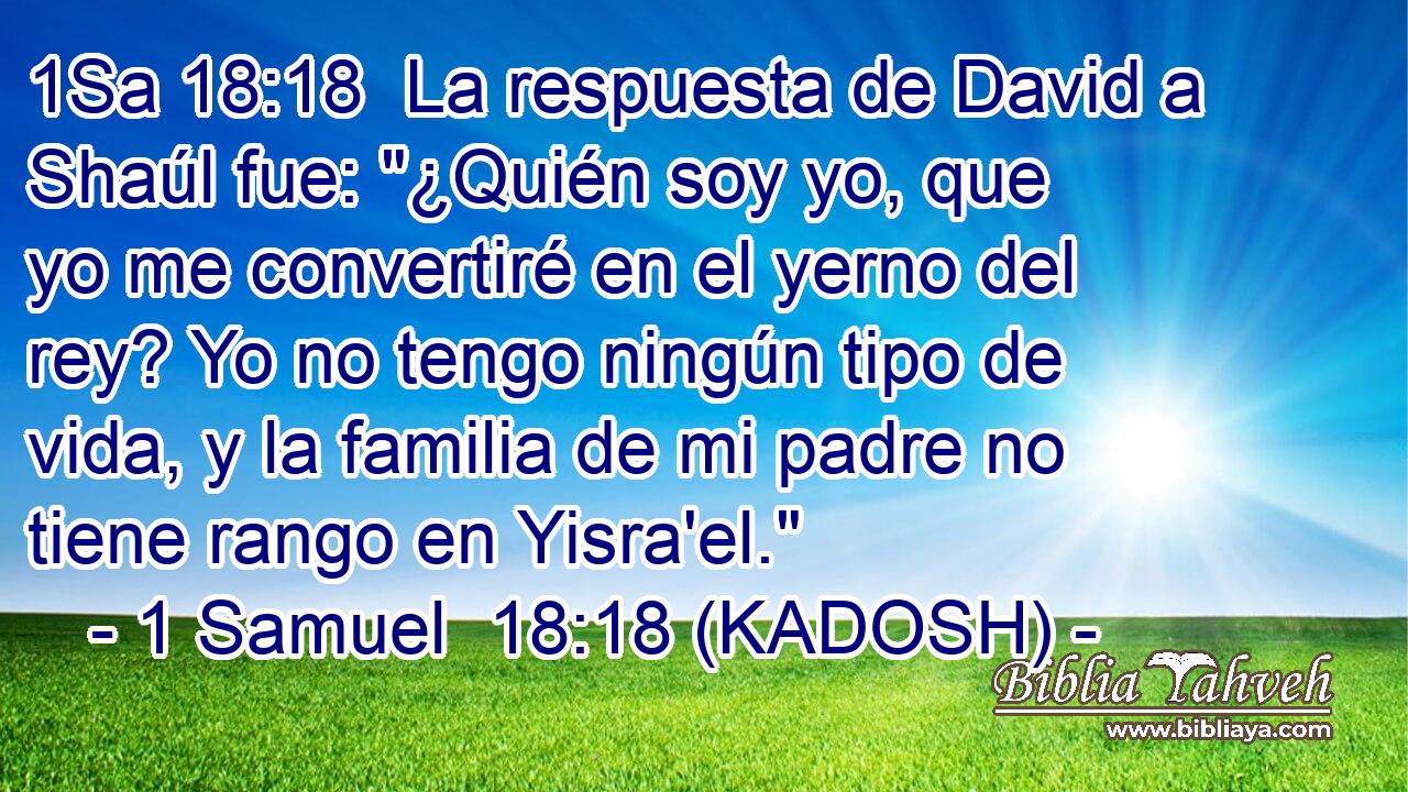  La respuesta de David a Shaúl fue: 