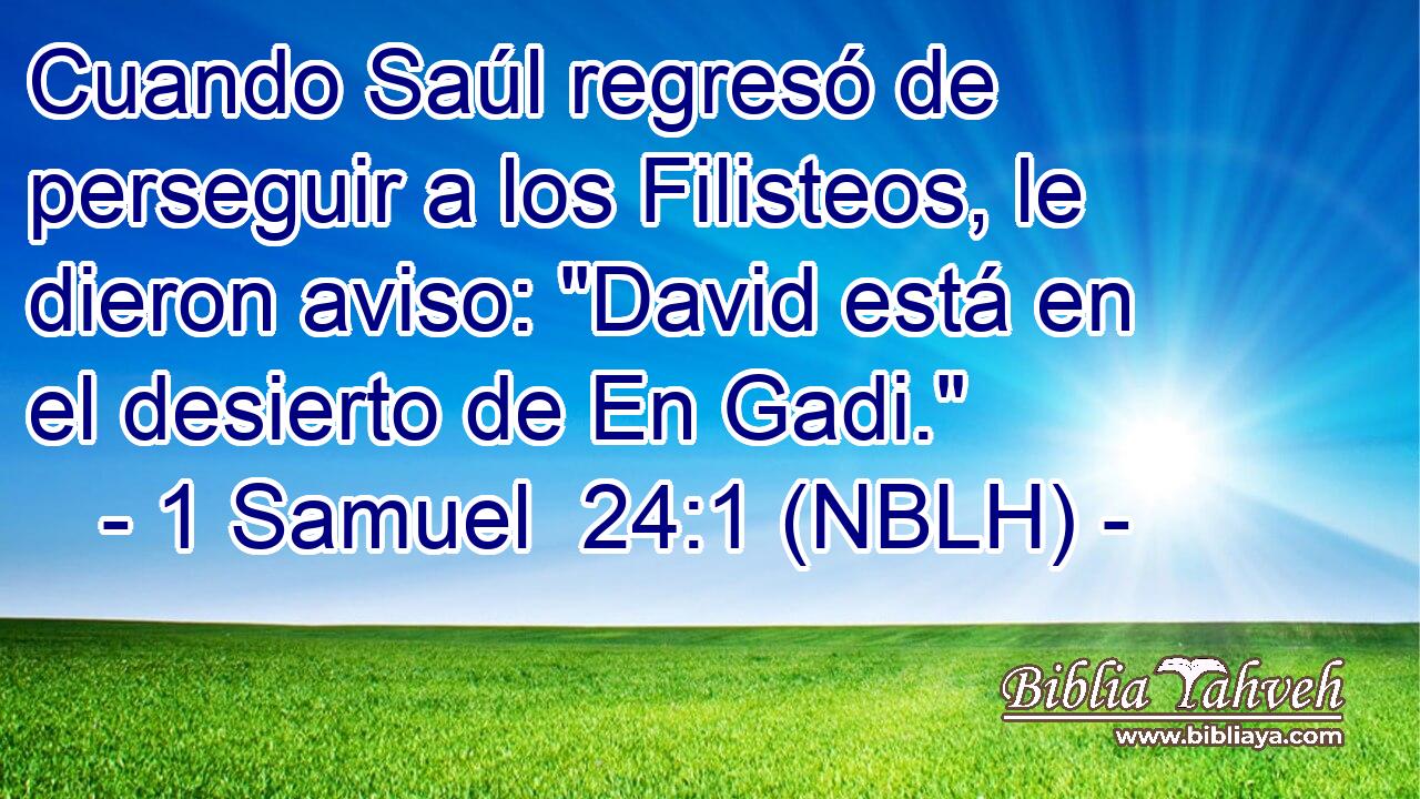  Cuando Saúl regresó de perseguir a los Filisteos, le dieron aviso: 