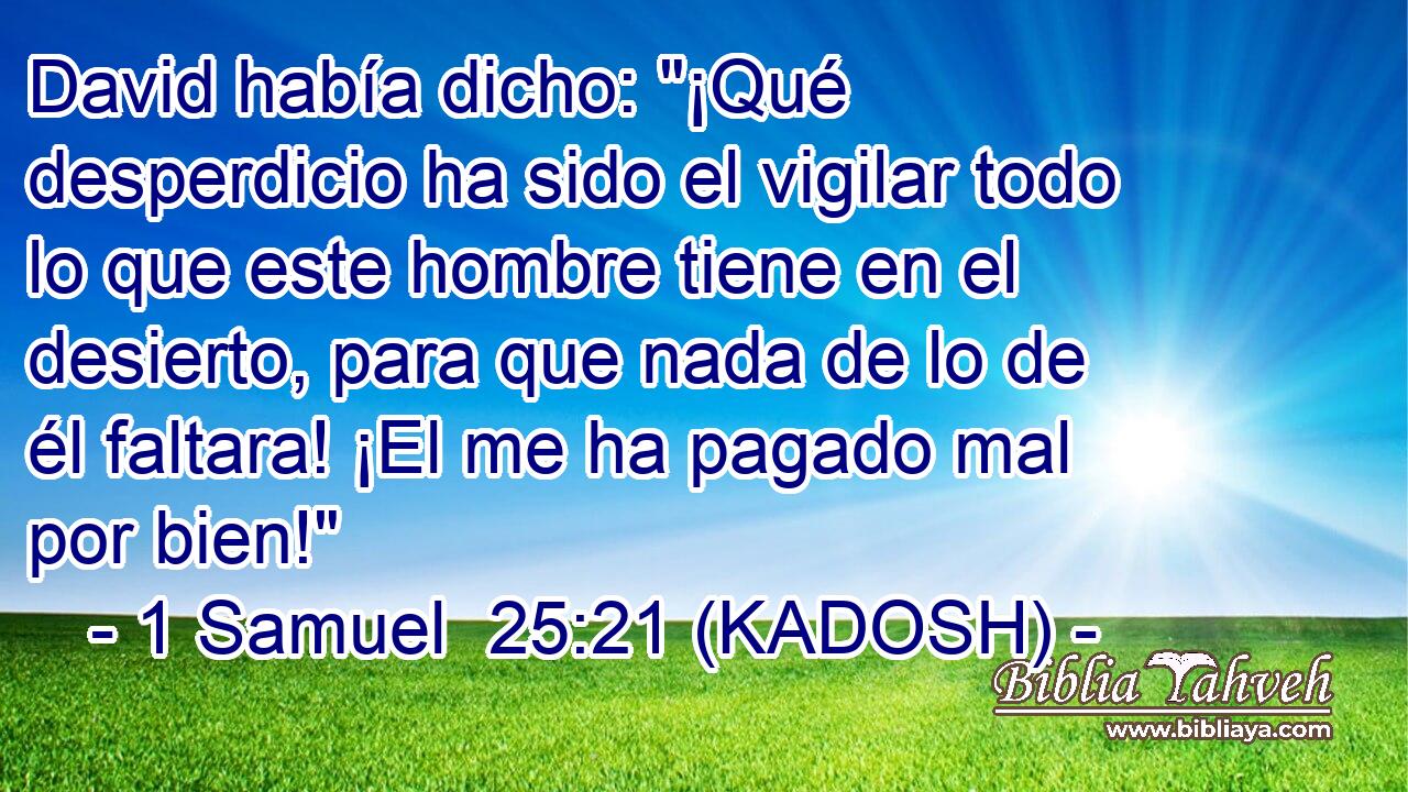  David había dicho: 