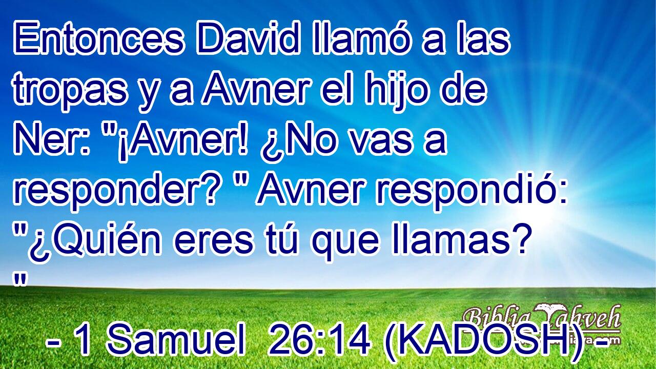  Entonces David llamó a las tropas y a Avner el hijo de Ner: 