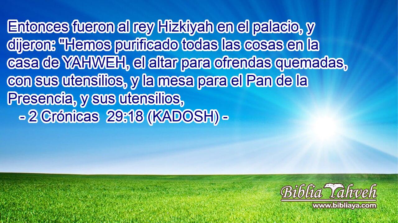  Entonces fueron al rey Hizkiyah en el palacio, y dijeron: 