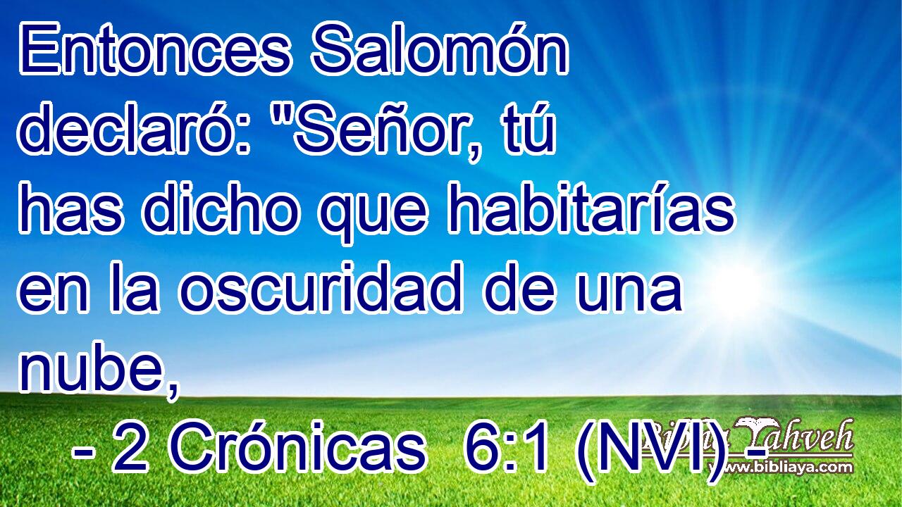  Entonces Salomón declaró: 