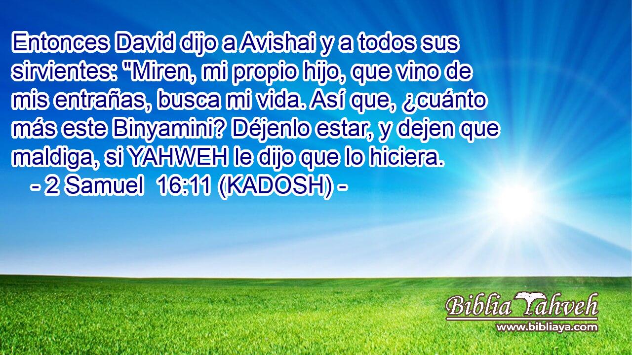  Entonces David dijo a Avishai y a todos sus sirvientes: 
