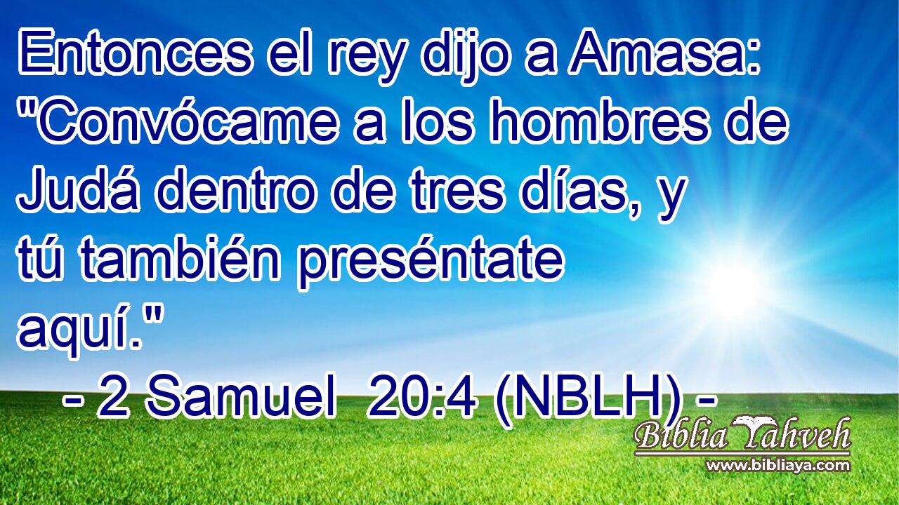  Entonces el rey dijo a Amasa: 