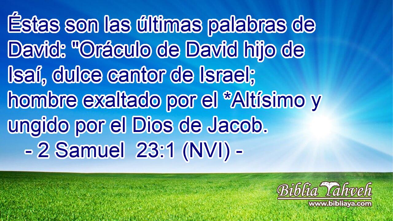  Éstas son las últimas palabras de David: 