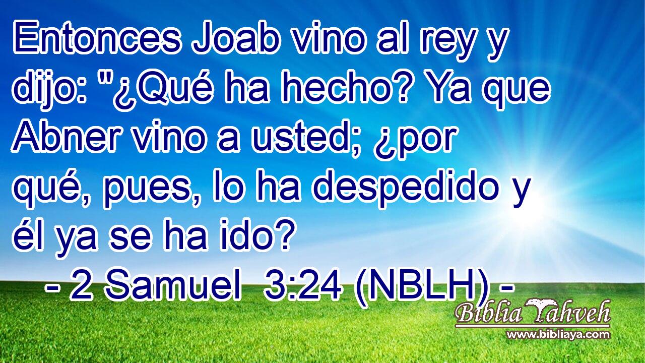  Entonces Joab vino al rey y dijo: 