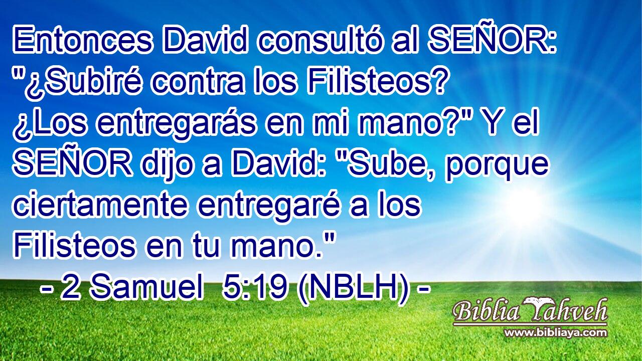 Entonces David consultó al SEÑOR: 