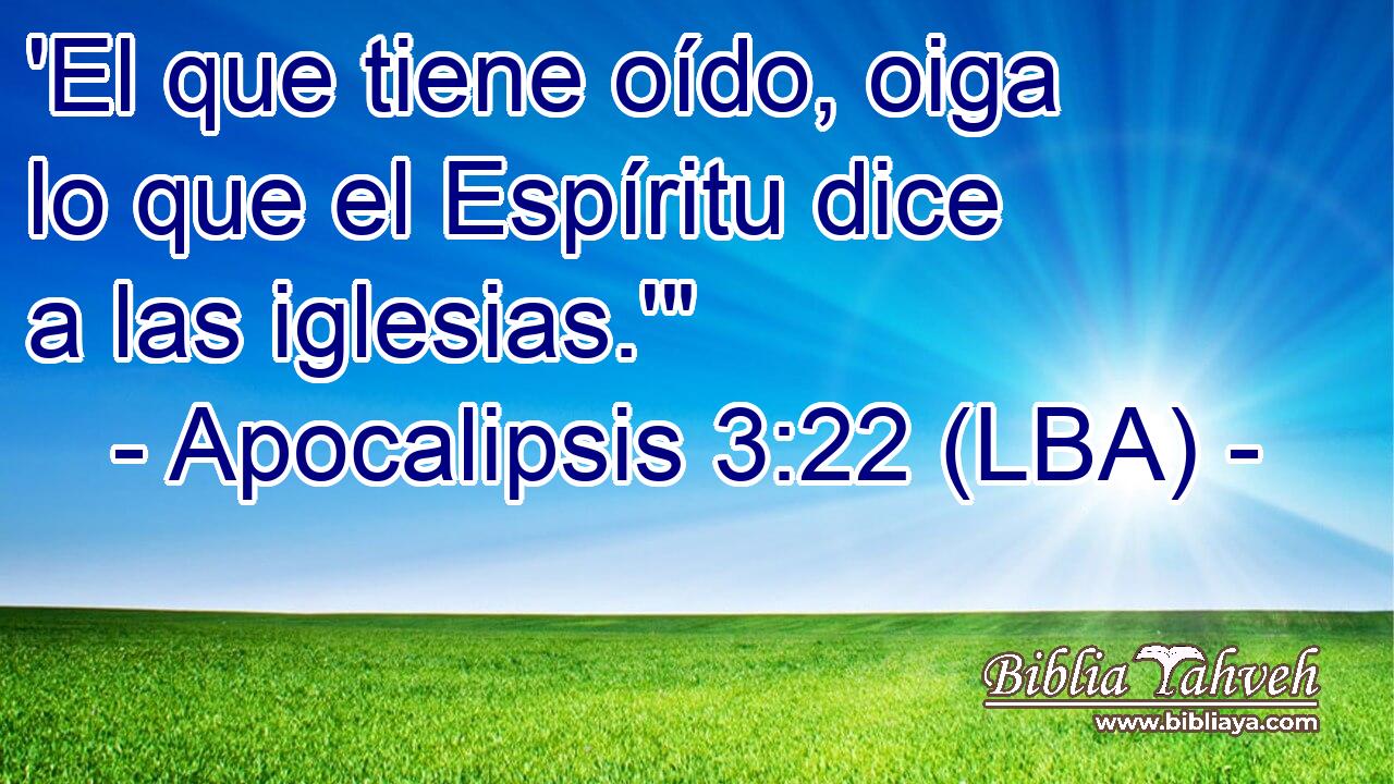 'El que tiene oído, oiga lo que el Espíritu dice a las iglesias.'