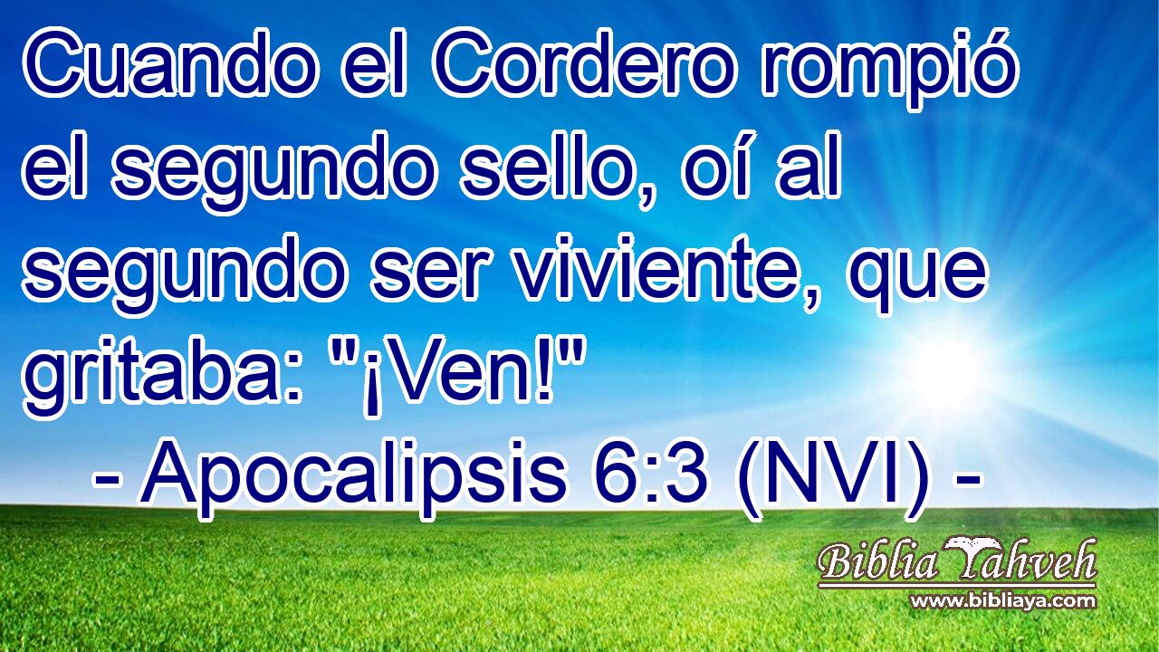  Cuando el Cordero rompió el segundo sello, oí al segundo ser viviente, que gritaba: 