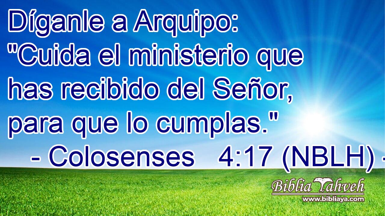  Díganle a Arquipo: 