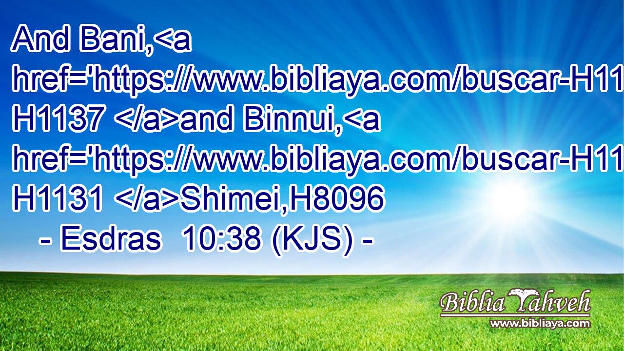 And Bani, H1137 and Binnui, H1131 Shimei,H8096