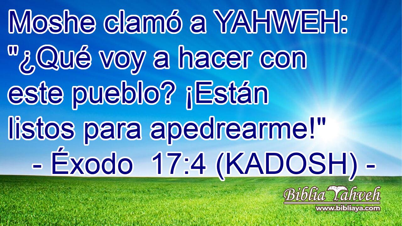  Moshe clamó a YAHWEH: 