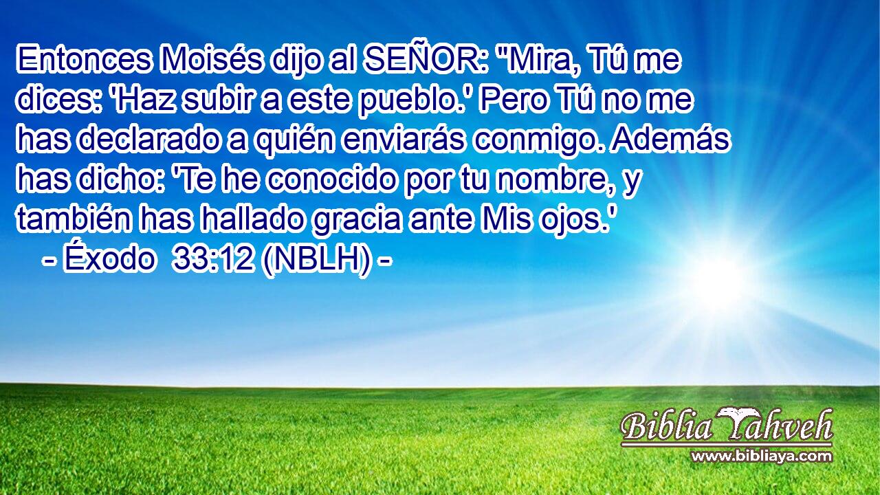  Entonces Moisés dijo al SEÑOR: 