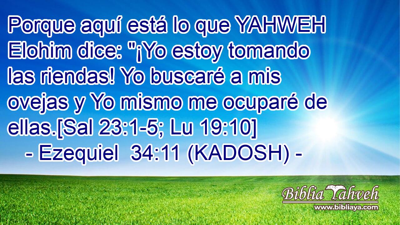  Porque aquí está lo que YAHWEH Elohim dice: 