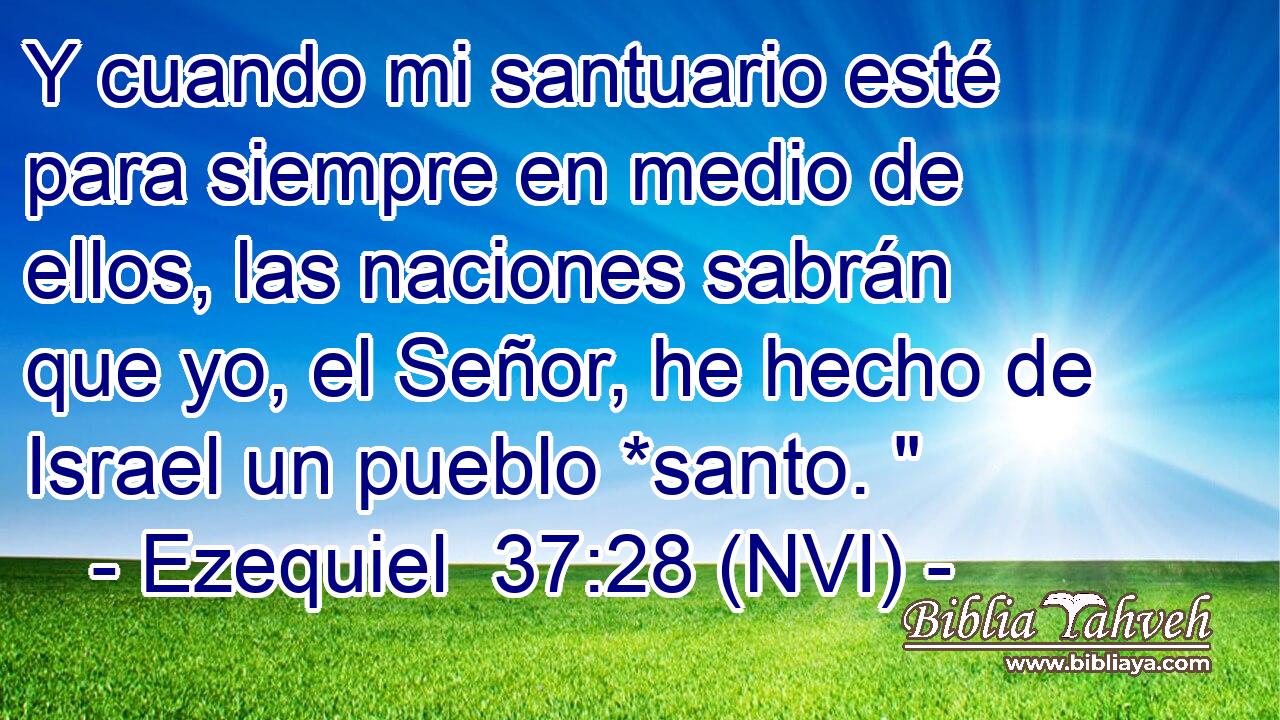  Y cuando mi santuario esté para siempre en medio de ellos, las naciones sabrán que yo, el Señor, he hecho de Israel un pueblo *santo. 