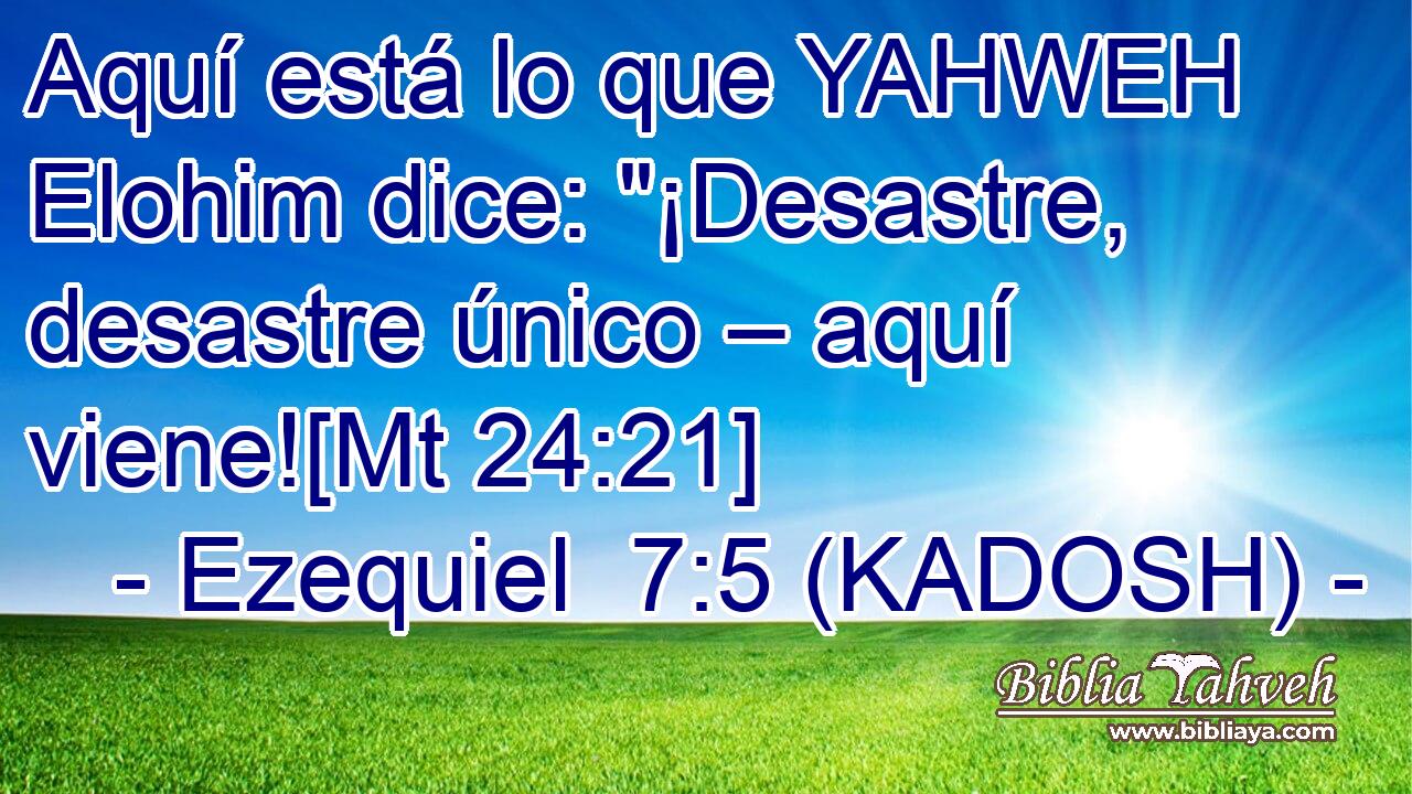  Aquí está lo que YAHWEH Elohim dice: 