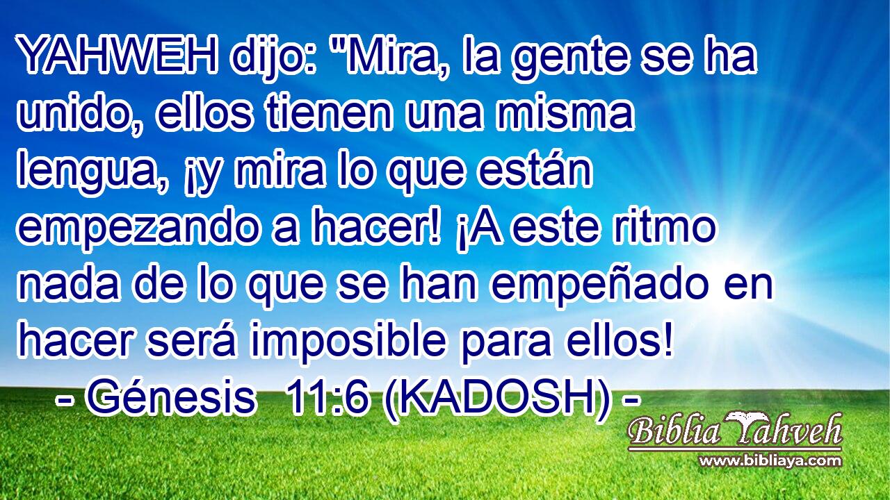  YAHWEH dijo: 