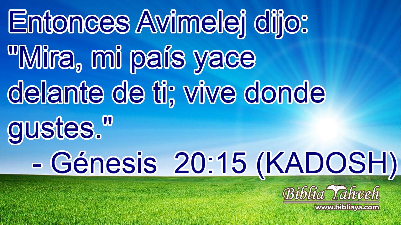 Entonces Avimelej dijo: 