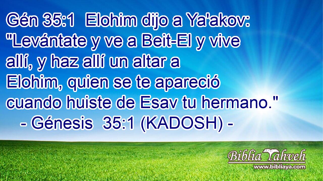  Elohim dijo a Ya'akov: 
