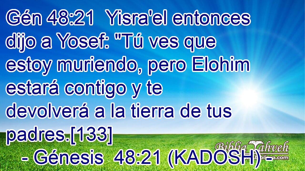  Yisra'el entonces dijo a Yosef: 