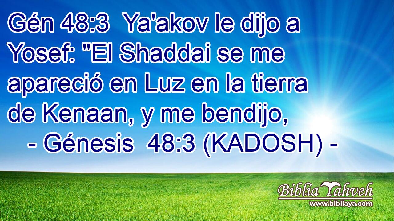  Ya'akov le dijo a Yosef: 