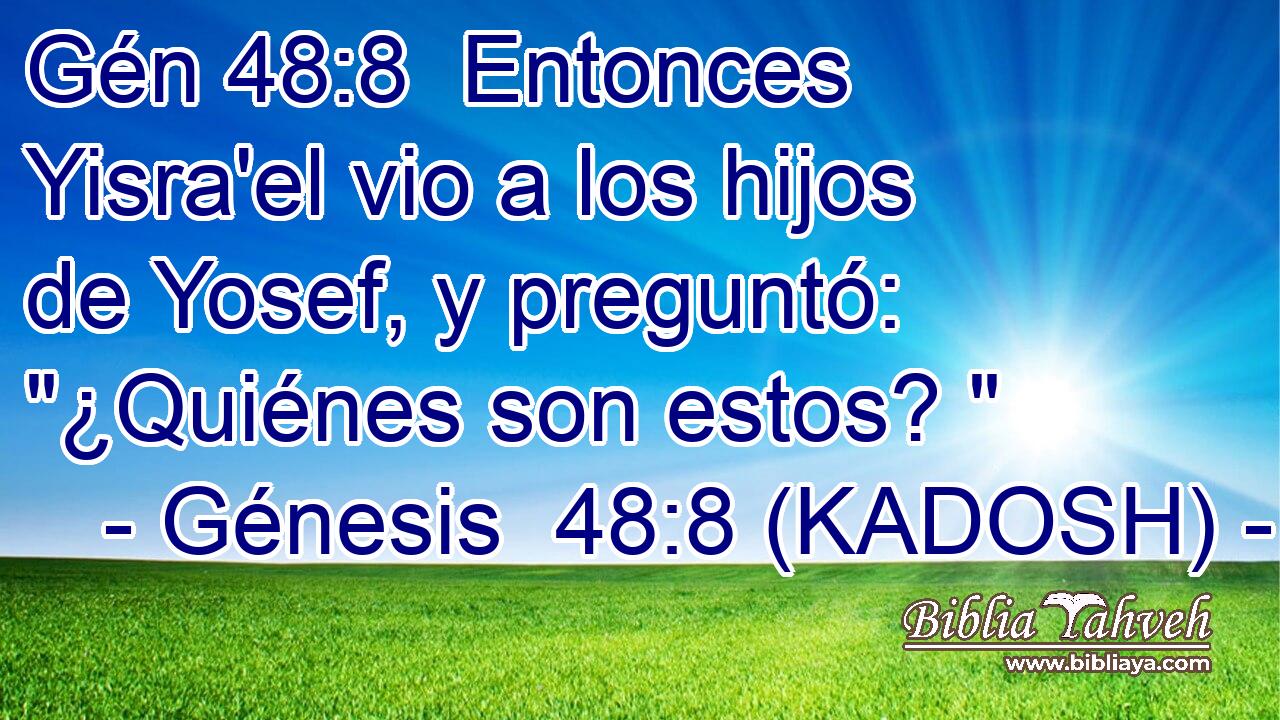  Entonces Yisra'el vio a los hijos de Yosef, y preguntó: 