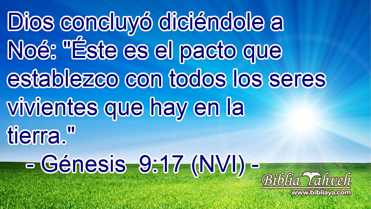 Dios concluyó diciéndole a Noé: 