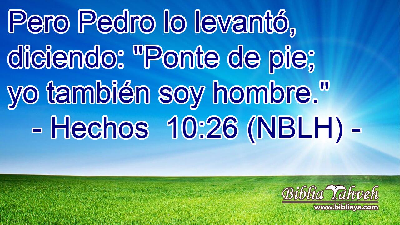 Pero Pedro lo levantó, diciendo: 