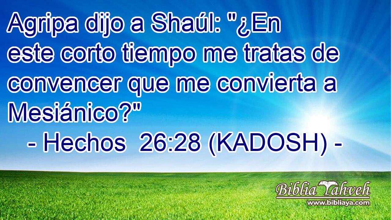  Agripa dijo a Shaúl: 