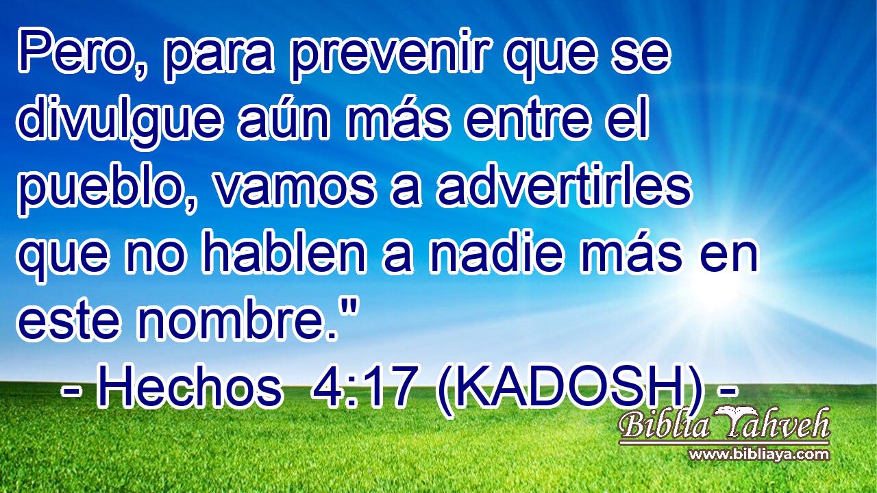  Pero, para prevenir que se divulgue aún más entre el pueblo, vamos a advertirles que no hablen a nadie más en este nombre.