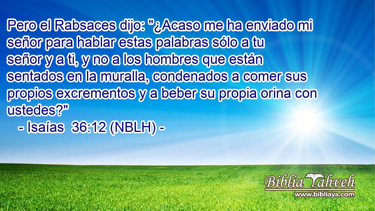  Pero el Rabsaces dijo: 