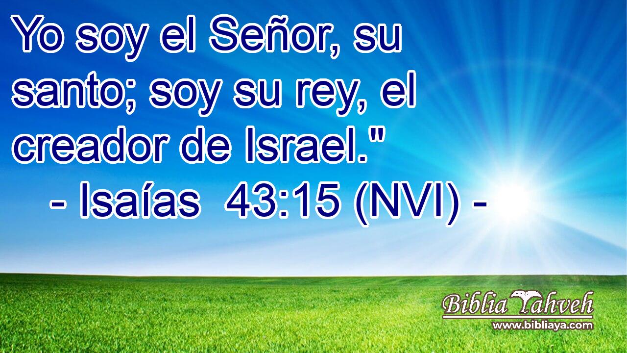  Yo soy el Señor, su santo; soy su rey, el creador de Israel.