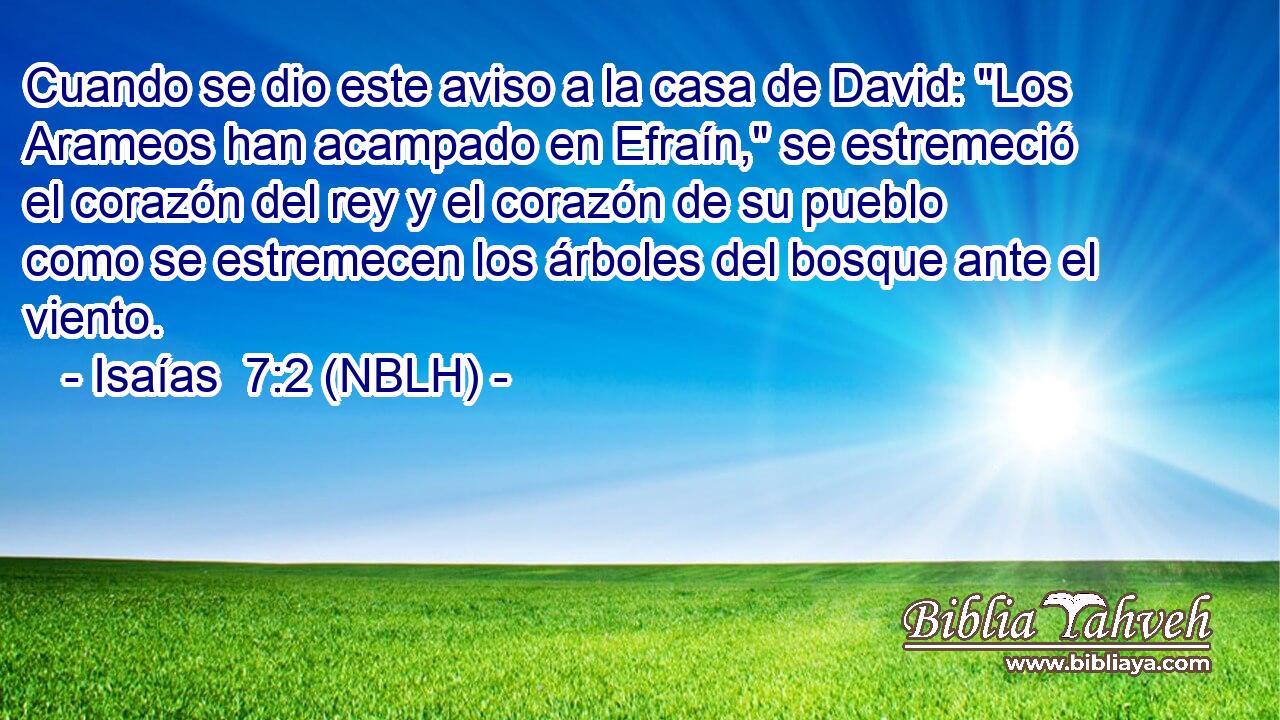  Cuando se dio este aviso a la casa de David: 
