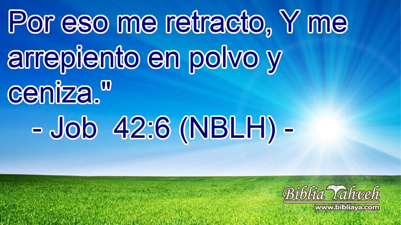  Por eso me retracto, Y me arrepiento en polvo y ceniza.