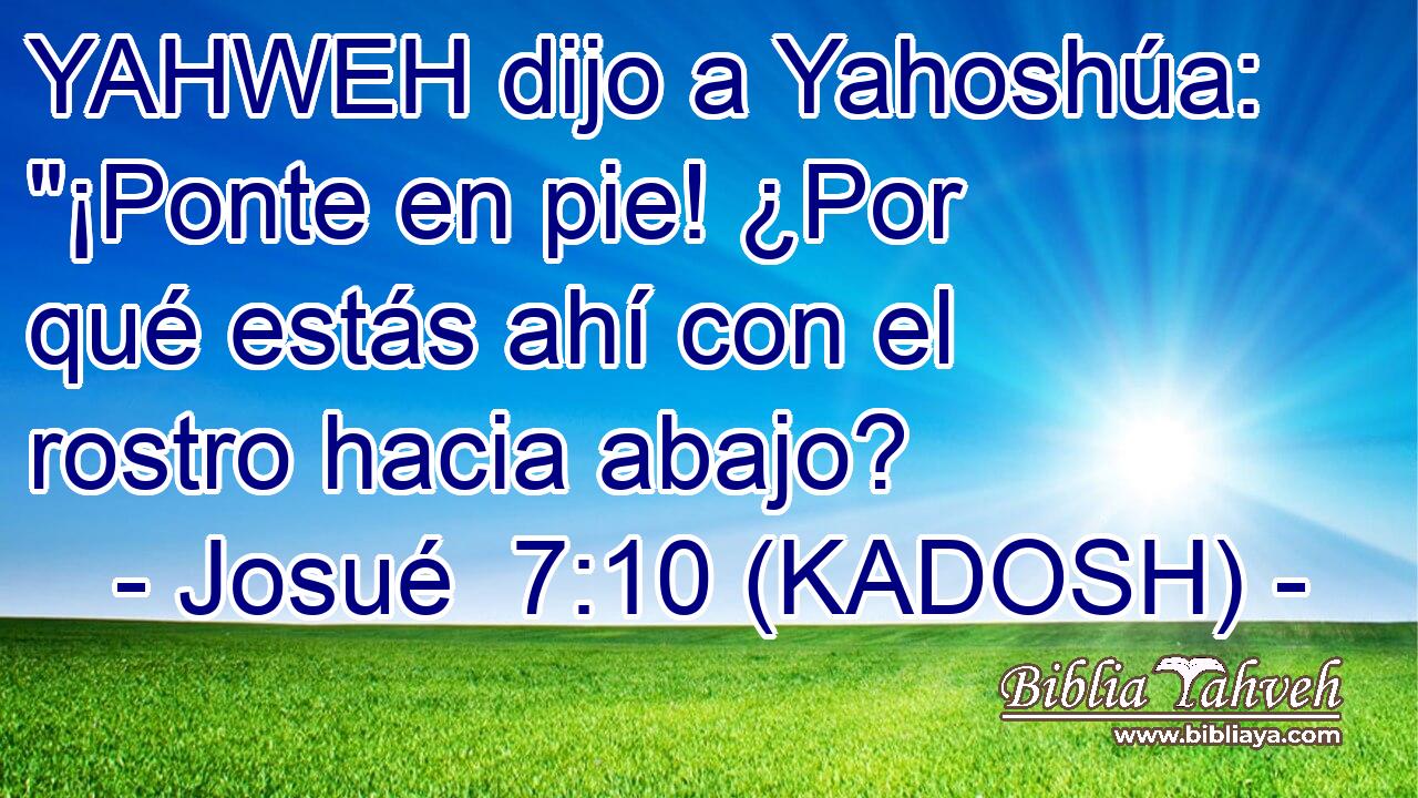  YAHWEH dijo a Yahoshúa: 