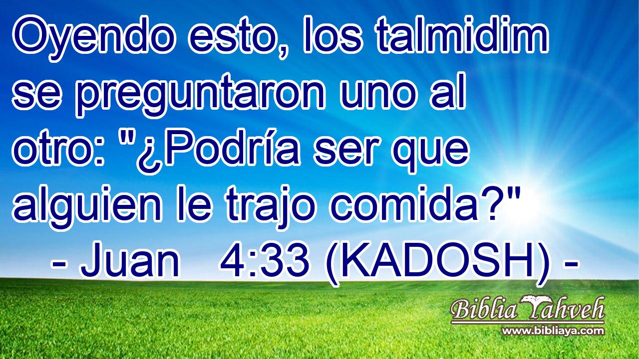  Oyendo esto, los talmidim se preguntaron uno al otro: 