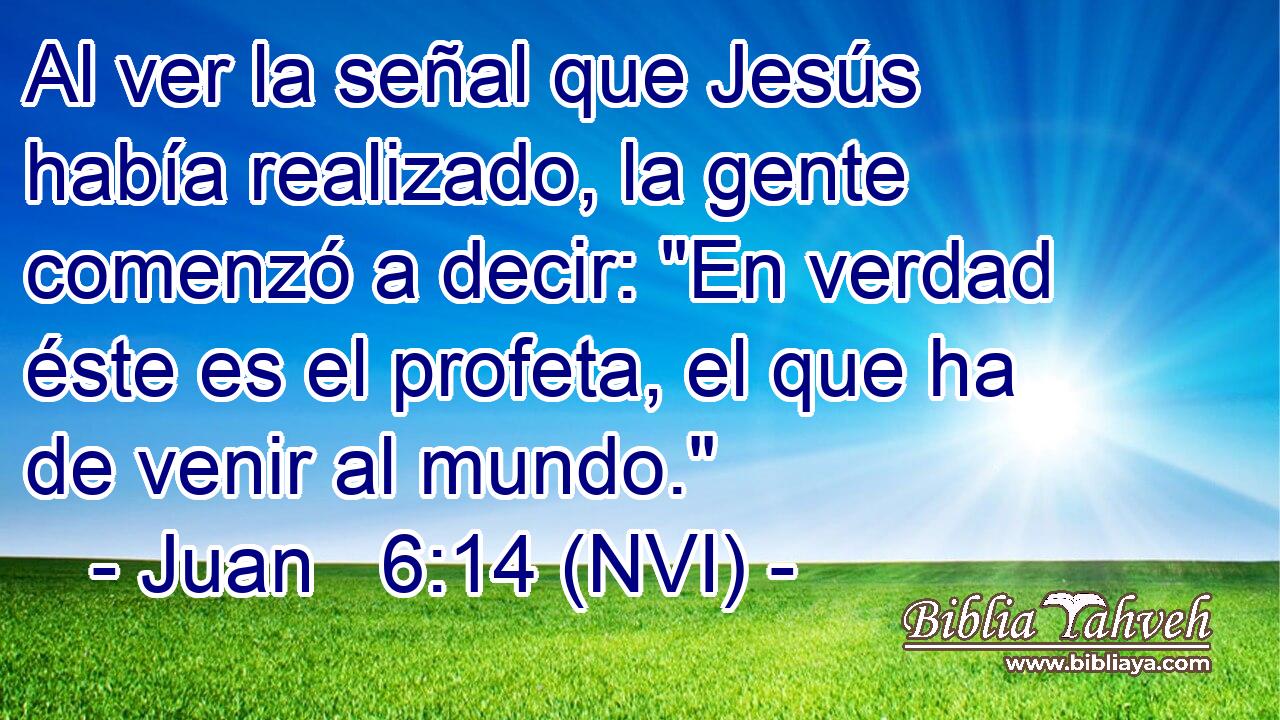  Al ver la señal que Jesús había realizado, la gente comenzó a decir: 
