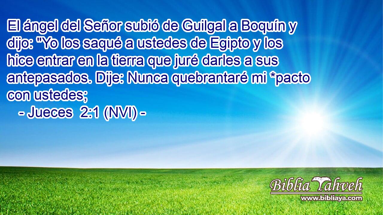  El ángel del Señor subió de Guilgal a Boquín y dijo: 