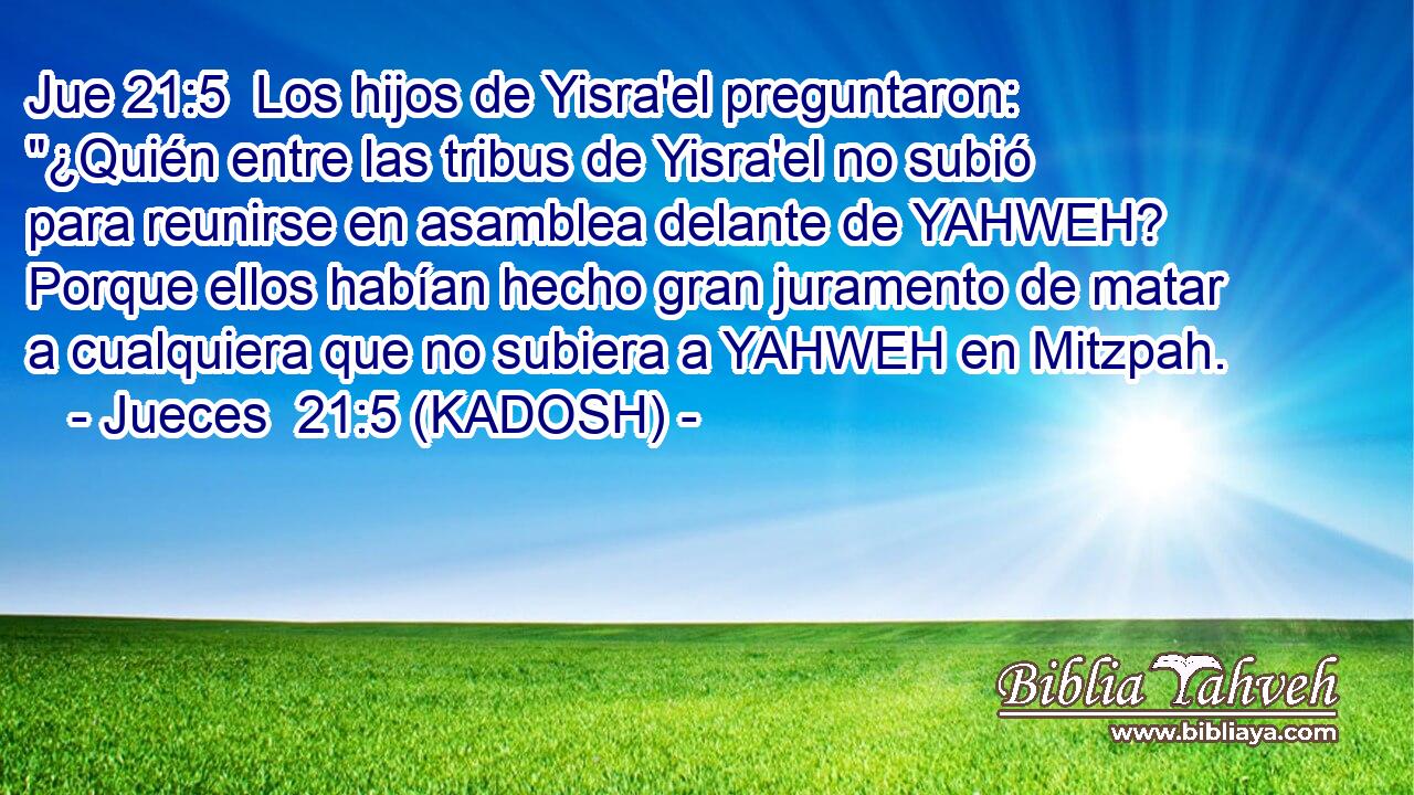  Los hijos de Yisra'el preguntaron: 