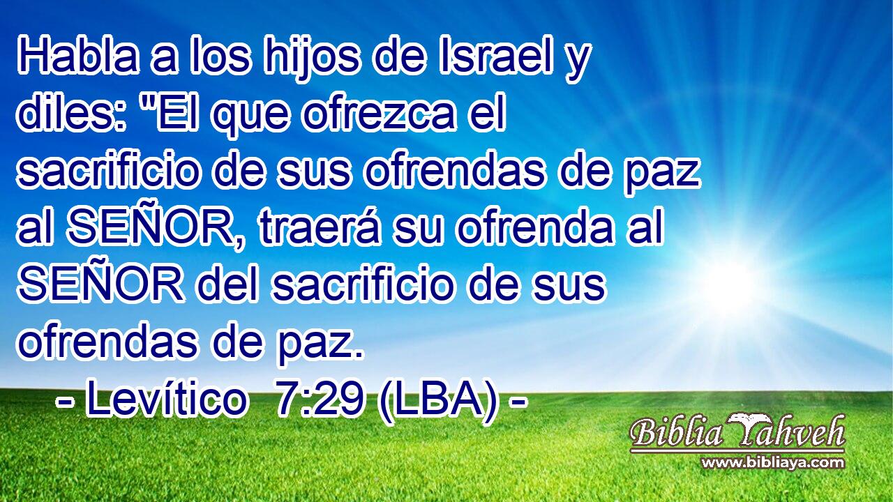 Habla a los hijos de Israel y diles: 