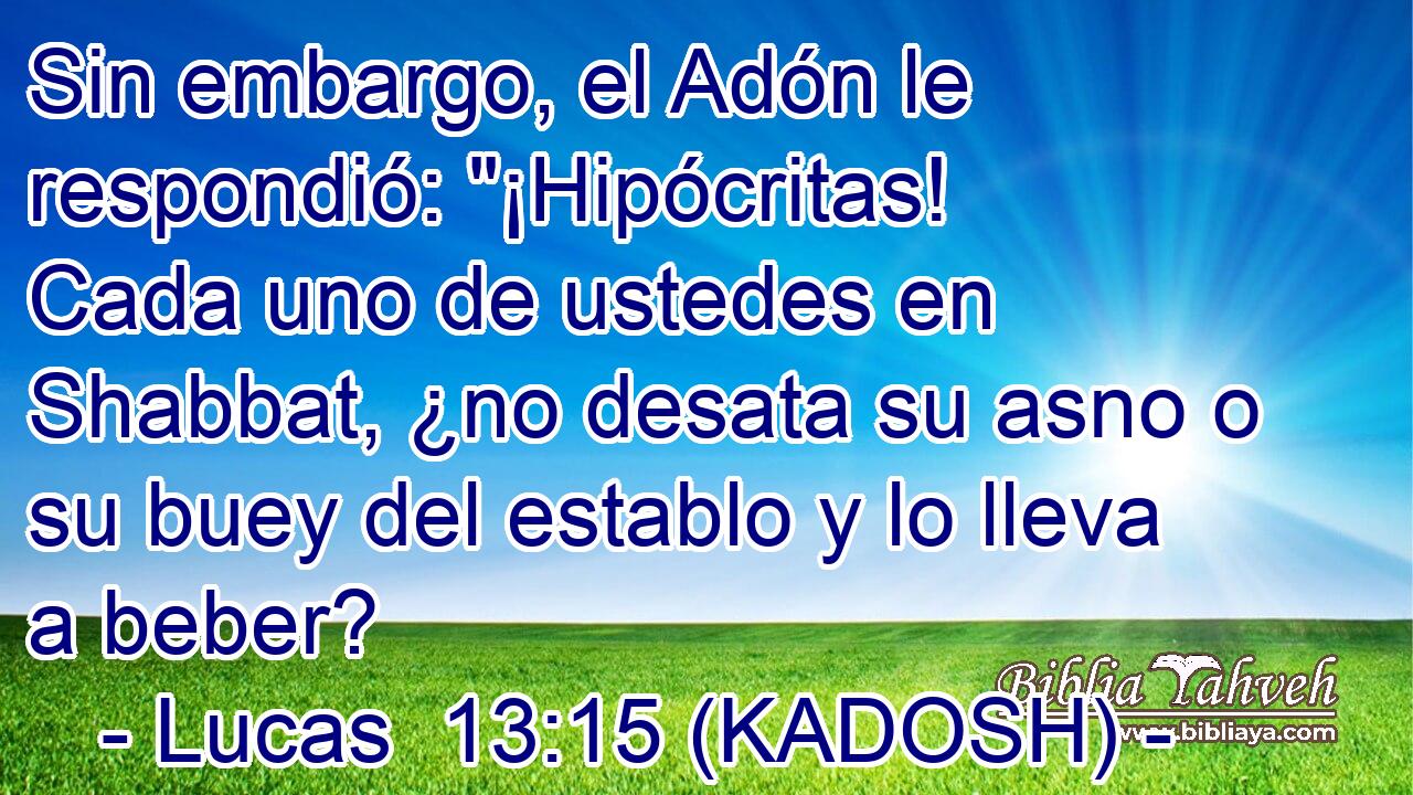  Sin embargo, el Adón le respondió: 