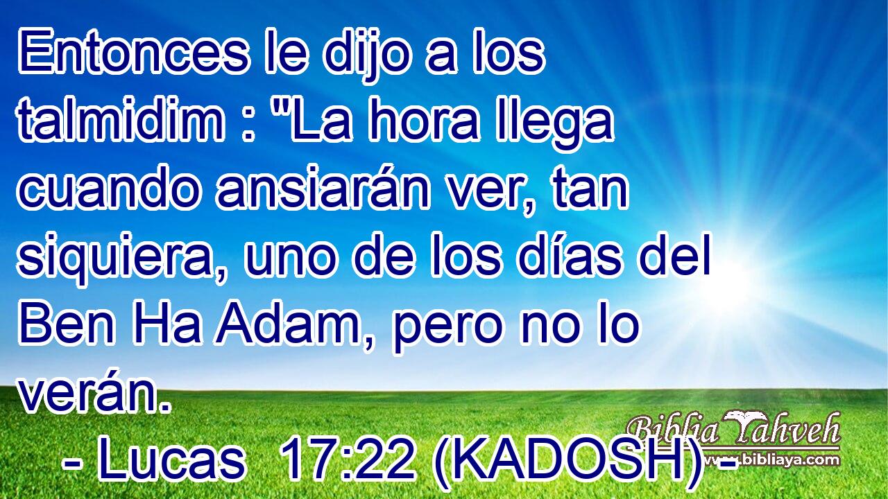  Entonces le dijo a los talmidim : 