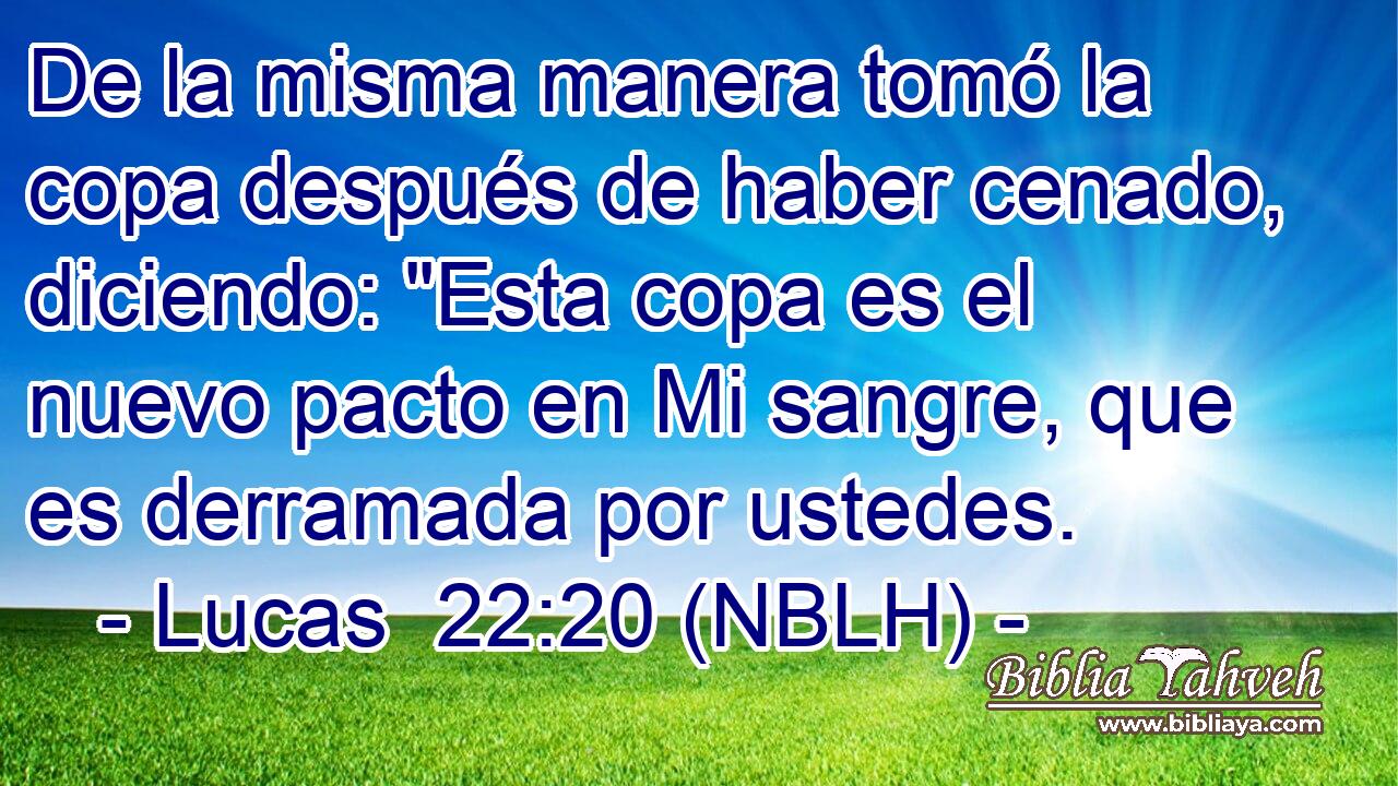  De la misma manera tomó la copa después de haber cenado, diciendo: 
