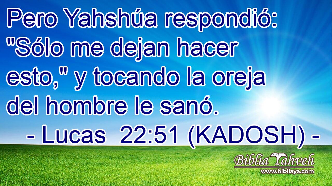  Pero Yahshúa respondió: 